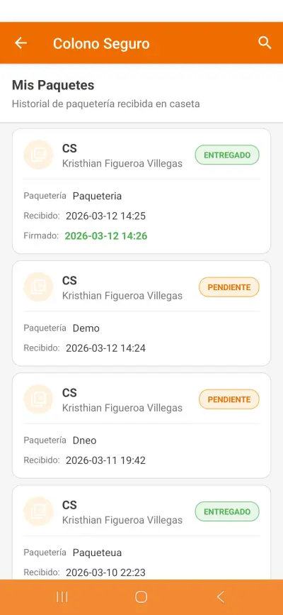 Seguimiento de paqueteria